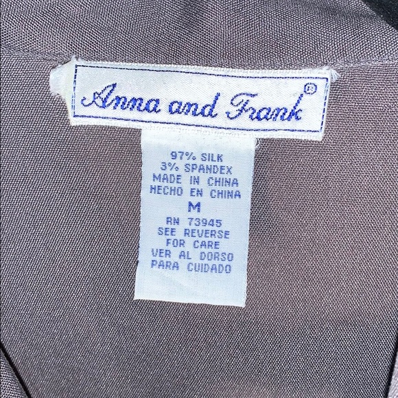 Anna and Frank Silk/Spandex Blouse Size Medium EUC - Picture 3 of 5